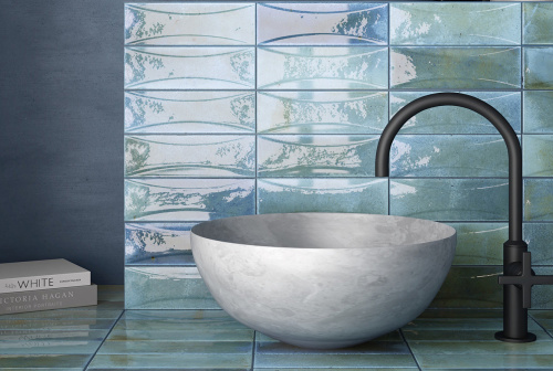 Керамическая плитка Equipe Hanoi 30065 Arco Sky Blue 6.5x20 фото 2