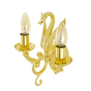 Светильник настенный Migliore Luxor двойной (малая розетка), золото 26155 фото