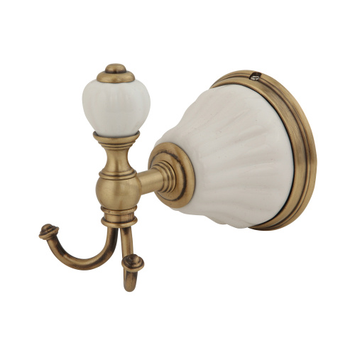 Крючок Migliore Olivia, керамика белая, бронза 17430