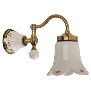 Светильник настенный Migliore Provance, плафон керамика с декором/бронза 17641 фото