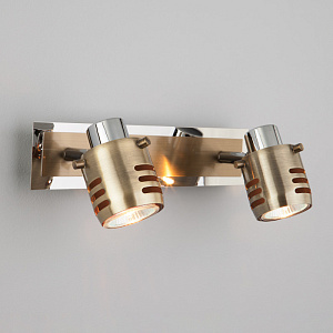 Спот Eurosvet 23463/2 хром/античная бронза фото