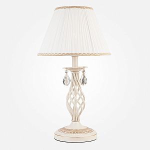 Настольная лампа Eurosvet 10054/1 белый с золотом/прозрачный хрусталь Strotskis фото