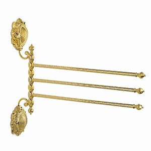 Полотенцедержатель Migliore Cleopatra тройной поворотный, L35 cм золото 16700 фото