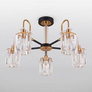 Люстра на штанге Eurosvet 70090/5 черный фото