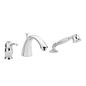 Смеситель монокомандный на борт ванны Migliore Lem, на 3 отверстий, хром 25874 фото