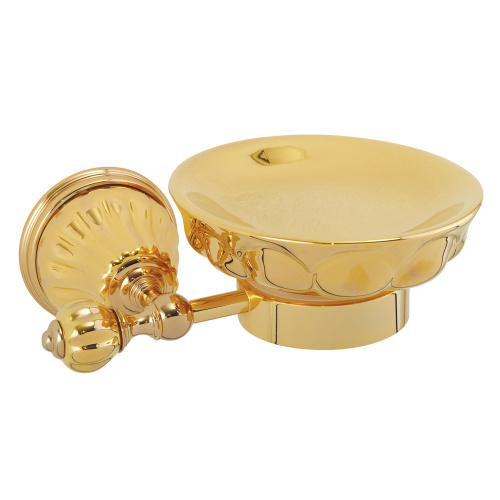 Mыльница Migliore Olivia настенная, керамика золото/золото 24645