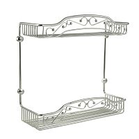 Решетка Migliore Complementi большая двойная L40xP15xH40 см, хром 22036 фото