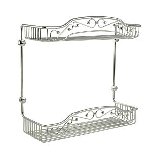 Решетка Migliore Complementi большая двойная L40xP15xH40 см, хром 22036 фото