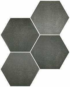 DURSTONE SIX Cementine Керамогранит Black 23x27 глазурованный матовый фото