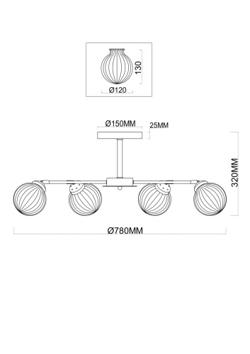 Люстра Freya FR5041PL-08BS фото 3