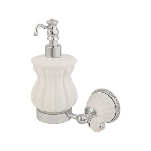 Дозатор жидкого мыла Migliore Olivia настенный, керамика белая, хром 17484 фото