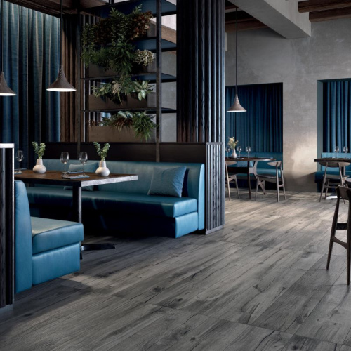 Керамогранит Flaviker Nordik Wood 0003689 Smoked Rett 20x120 фото 2