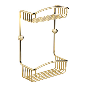 Решетка двойная Migliore Complementi L20xP10xH30 см, золото 22050 фото