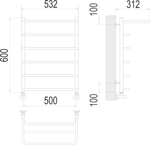 Полка П6 500х600 фото 2