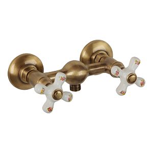 Смеситель для душа Migliore Provance внешний, выход М1/2", белый с декором/бронза 19465 фото