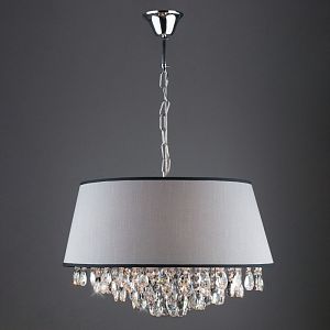 Подвесная люстра Eurosvet 10092/5 хром/прозрачный хрусталь Strotskis фото