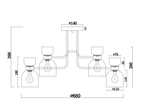 Люстра Freya FR5094PL-08G фото 2