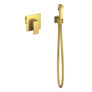 Смеситель встроенный с гигиеническим душем Timo Selene 2089/17SM золото матовое фото