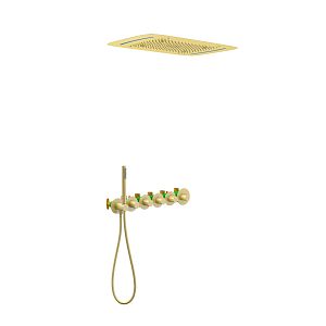 Душевая система встроенная с термостатом Timo Saona SX-2319/17SM золото матовое фото