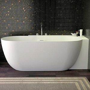 Knief Lotus Ванна 190х95х63см,, отдельностоящая, Dx, из материала Stone, с переливом, цвет: белый матовый фото