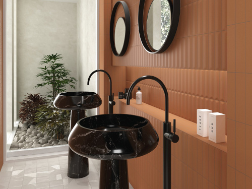 Плитка Ape Ceramica Three-D A037654 Pyramid Terracota 5х20 фото 2