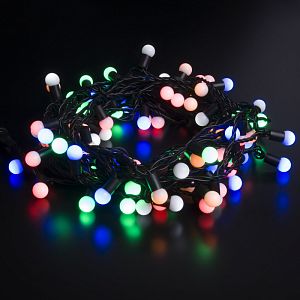 Светодиодная нить Eurosvet 400-103 мульти с эффектом мерцания 10м IP65 фото