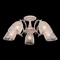 Люстра на штанге Eurosvet 22010/5 белый с золотом фото