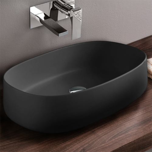 Artceram Cognac Раковина 55х35 см, без отв,, накладная, цвет: черный