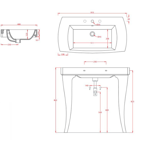 Artceram JAZZ Раковина 91,5х48 см, 1 отв,, цвет: белый фото 2