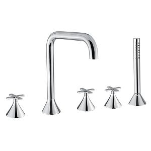 Смеситель на борт ванны Migliore Sirius, на 5 отверстий, хром 28171 фото