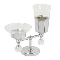 Стакан Migliore Amerida и мыльница настольные, хром/Swarovski 16591 фото