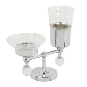 Стакан Migliore Amerida и мыльница настольные, хром/Swarovski 16591 фото