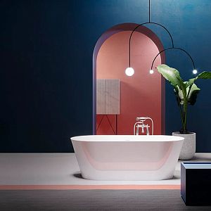 Gruppo Treesse Inka Ванна 150x70x60 см, овальная, отдельностоящая, акриловая, со щелевым переливом, цвет: белый глянцевый фото