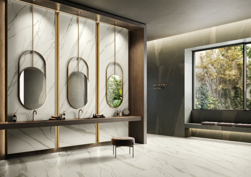 Керамогранит 610010002333 Metropolis Calacatta Gold Nat Rett 80x80 фото 2