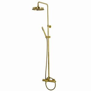 Душевой настенный гарнитур Migliore Ermitage Mini с верхним душем d 200 мм (излив, шланг, ручной душ), бронза 31524 фото