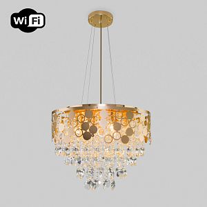 Каскадная люстра Eurosvet 10123/8 золото/прозрачный хрусталь Strotskis Smart (10114/8) фото