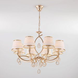 Подвесная люстра Eurosvet 60091/8 перламутровое золото фото