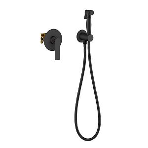 Смеситель встроенный с гигиеническим душем Timo Anni 2789/03SM черный фото