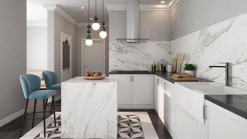 Керамогранит Pamesa Cromat Niro White Leviglass 120x120 фото 2