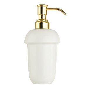 Колба дозатора для жидкого мыла Migliore Fortuna с диспенсером универсальная, керамика/золото 27666 фото