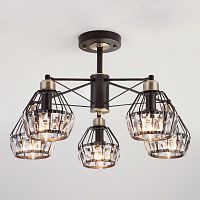 Люстра на штанге Eurosvet 70075/5 черный фото