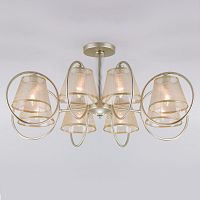 Люстра на штанге Eurosvet 60093/8 перламутровое золото фото