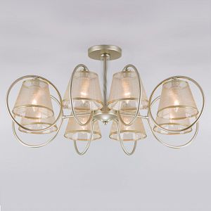 Люстра на штанге Eurosvet 60093/8 перламутровое золото фото