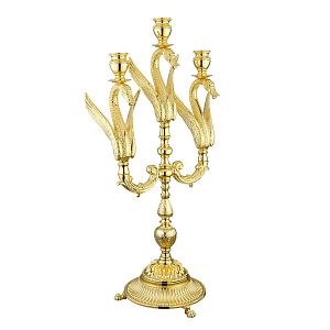 Подсвечник Migliore Luxor тройной H49xL27 см, золото 26146 фото