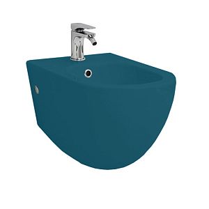 Artceram File 2,0 Биде подвесное 36х52 см, с 1 отв,, с креплениями, цвет: verde petrolio фото