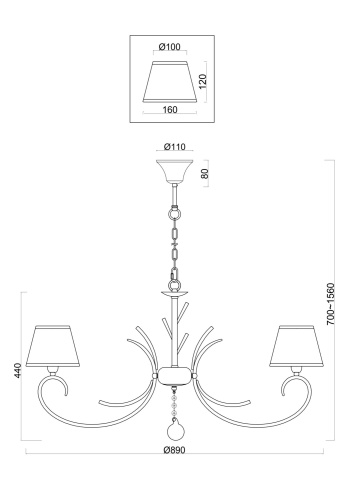 Люстра Freya FR2013PL-08G фото 2