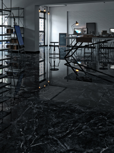 QUA Granite Deepstone 120x60 черный полированная фото 7