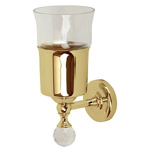Cтакан настенный Migliore Amerida, стекло/золото/Swarovski 16592 фото