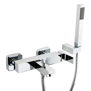 Смеситель для ванны Migliore Kvant монокомандный внешний, с душем (ручка управления сбоку), хром 18772 фото