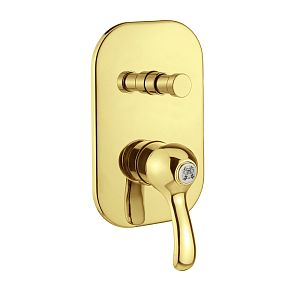 Смеситель скрытого монтажа Migliore Lem монокомандный, 2-х позиционный с девиатором, золото 25887 фото